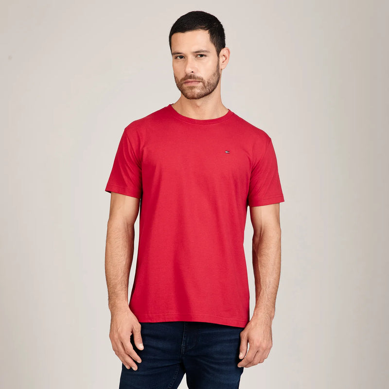 Camiseta Masculina TOMMY Hilfiger Clássica Gola C