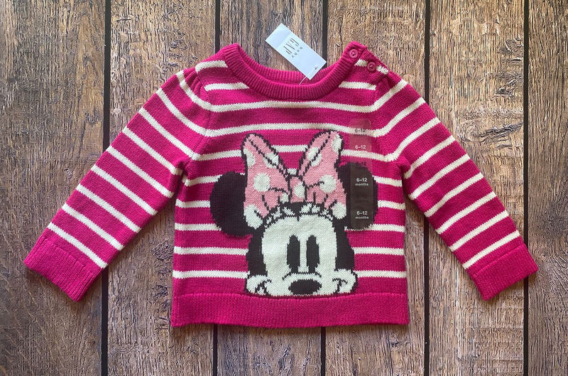 Blusa Suéter Gap Minnie Mouse Tricô - 6/12 meses