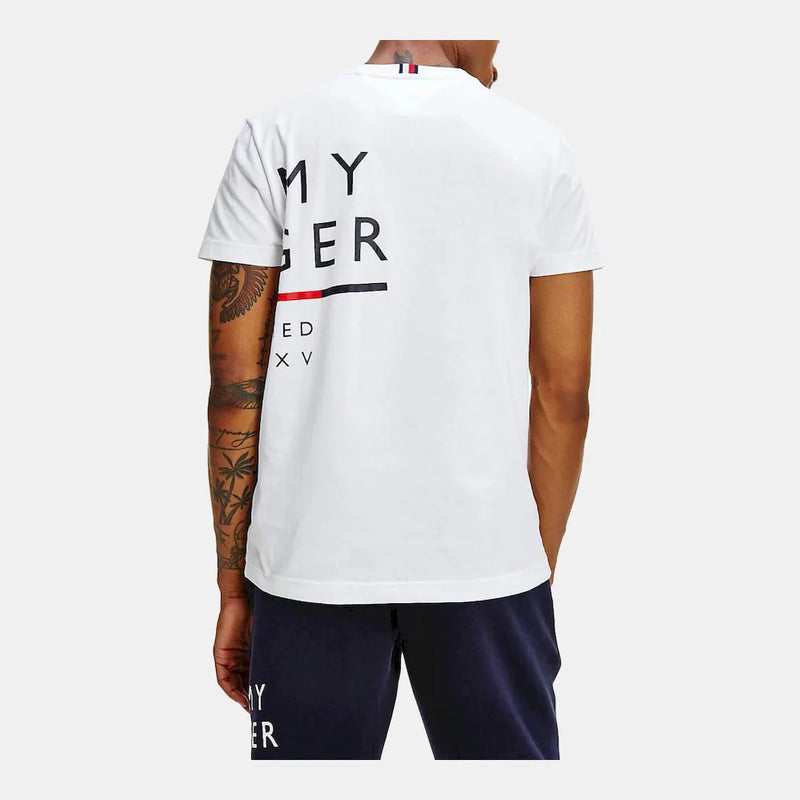 Camiseta Masculina TOMMY Hilfifiger Wrap Around Graphic Tee Branca M